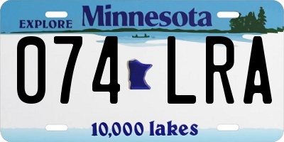 MN license plate 074LRA