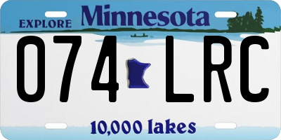 MN license plate 074LRC