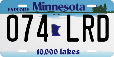MN license plate 074LRD