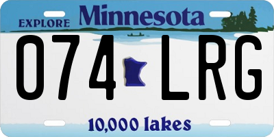 MN license plate 074LRG