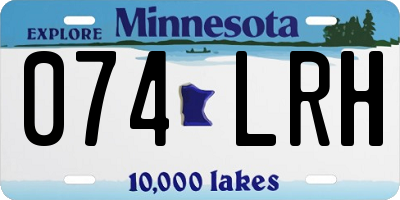 MN license plate 074LRH
