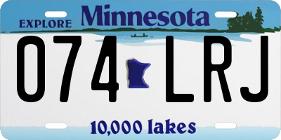 MN license plate 074LRJ