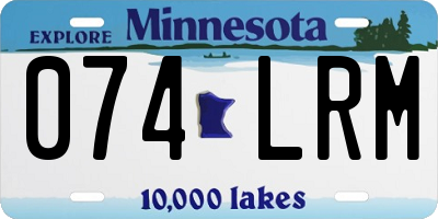MN license plate 074LRM