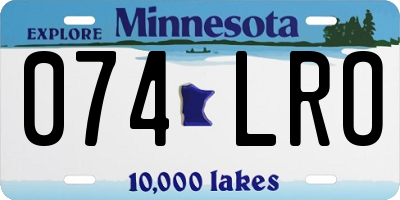 MN license plate 074LRO