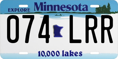 MN license plate 074LRR