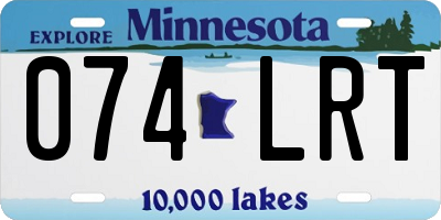 MN license plate 074LRT