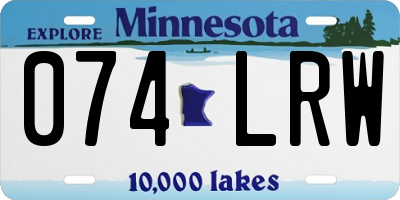 MN license plate 074LRW
