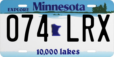 MN license plate 074LRX