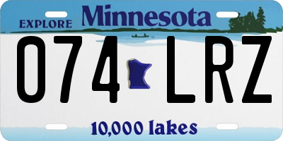MN license plate 074LRZ