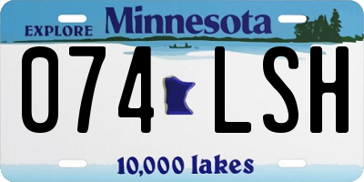 MN license plate 074LSH