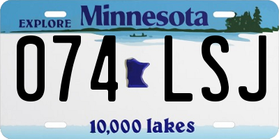 MN license plate 074LSJ