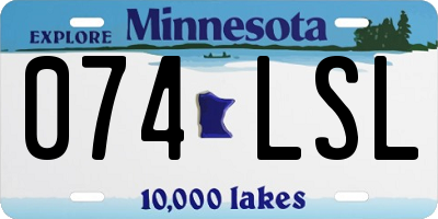 MN license plate 074LSL