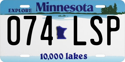 MN license plate 074LSP