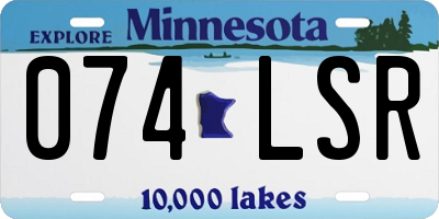 MN license plate 074LSR