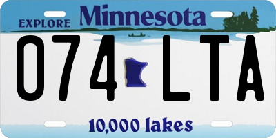 MN license plate 074LTA