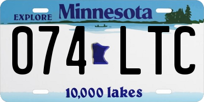 MN license plate 074LTC