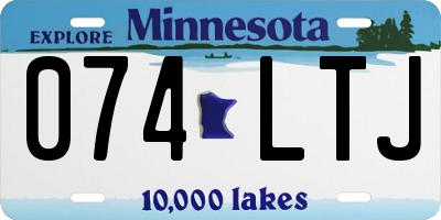 MN license plate 074LTJ