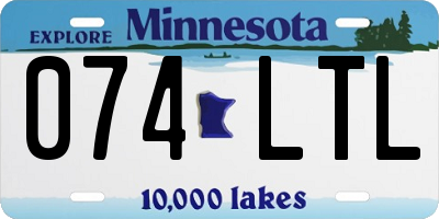MN license plate 074LTL