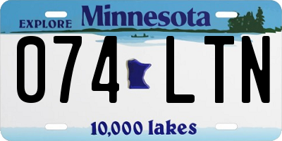 MN license plate 074LTN