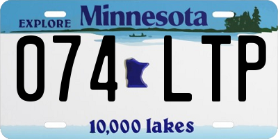 MN license plate 074LTP