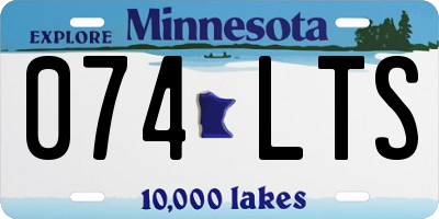MN license plate 074LTS
