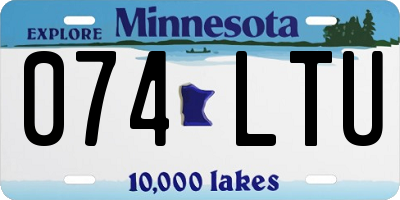 MN license plate 074LTU