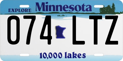 MN license plate 074LTZ