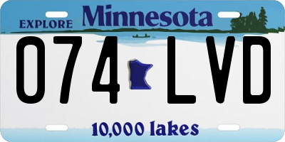 MN license plate 074LVD