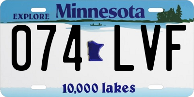MN license plate 074LVF