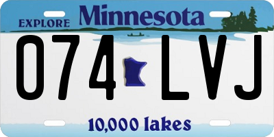 MN license plate 074LVJ