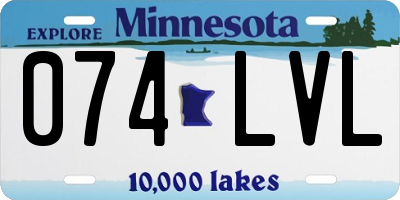 MN license plate 074LVL