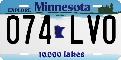MN license plate 074LVO