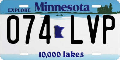 MN license plate 074LVP