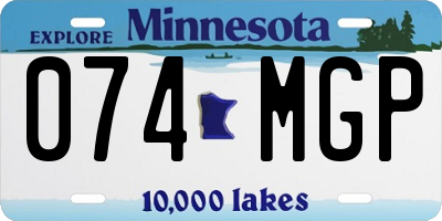 MN license plate 074MGP