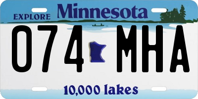 MN license plate 074MHA