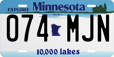 MN license plate 074MJN