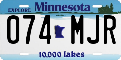 MN license plate 074MJR