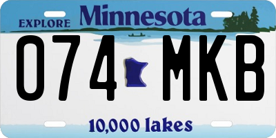 MN license plate 074MKB