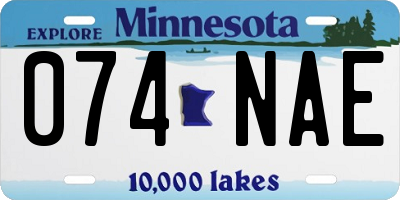 MN license plate 074NAE