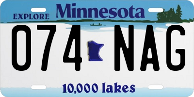 MN license plate 074NAG