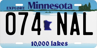 MN license plate 074NAL