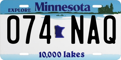 MN license plate 074NAQ