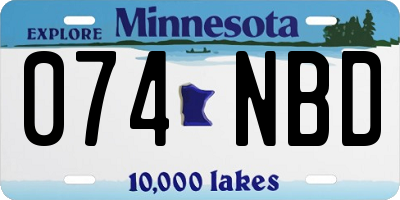 MN license plate 074NBD