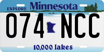 MN license plate 074NCC