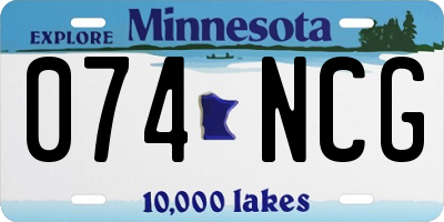 MN license plate 074NCG