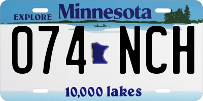 MN license plate 074NCH