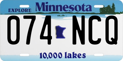 MN license plate 074NCQ