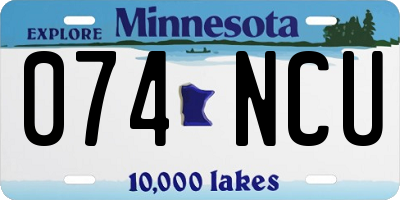 MN license plate 074NCU