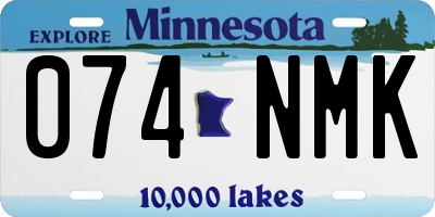 MN license plate 074NMK