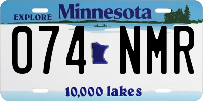 MN license plate 074NMR